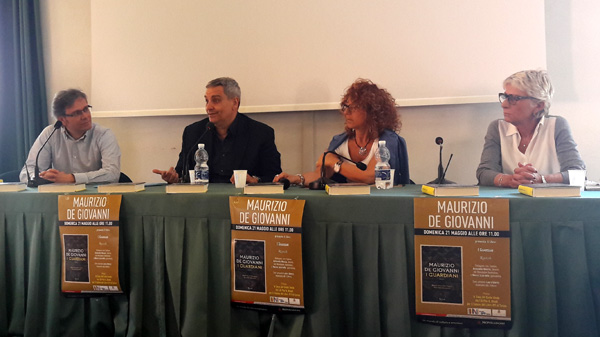 Da sinistra, Marco Scarzello, Maurizio De Giovanni, Antonella Menzio, Laura Ghersi