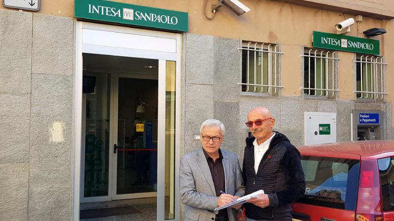Da sinistra, il sindaco Eugenio Aghemo con Beppe Rosso