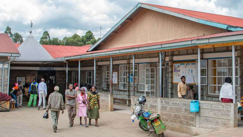 Ingresso del North Kinangop Catholic Hospital in Kenya